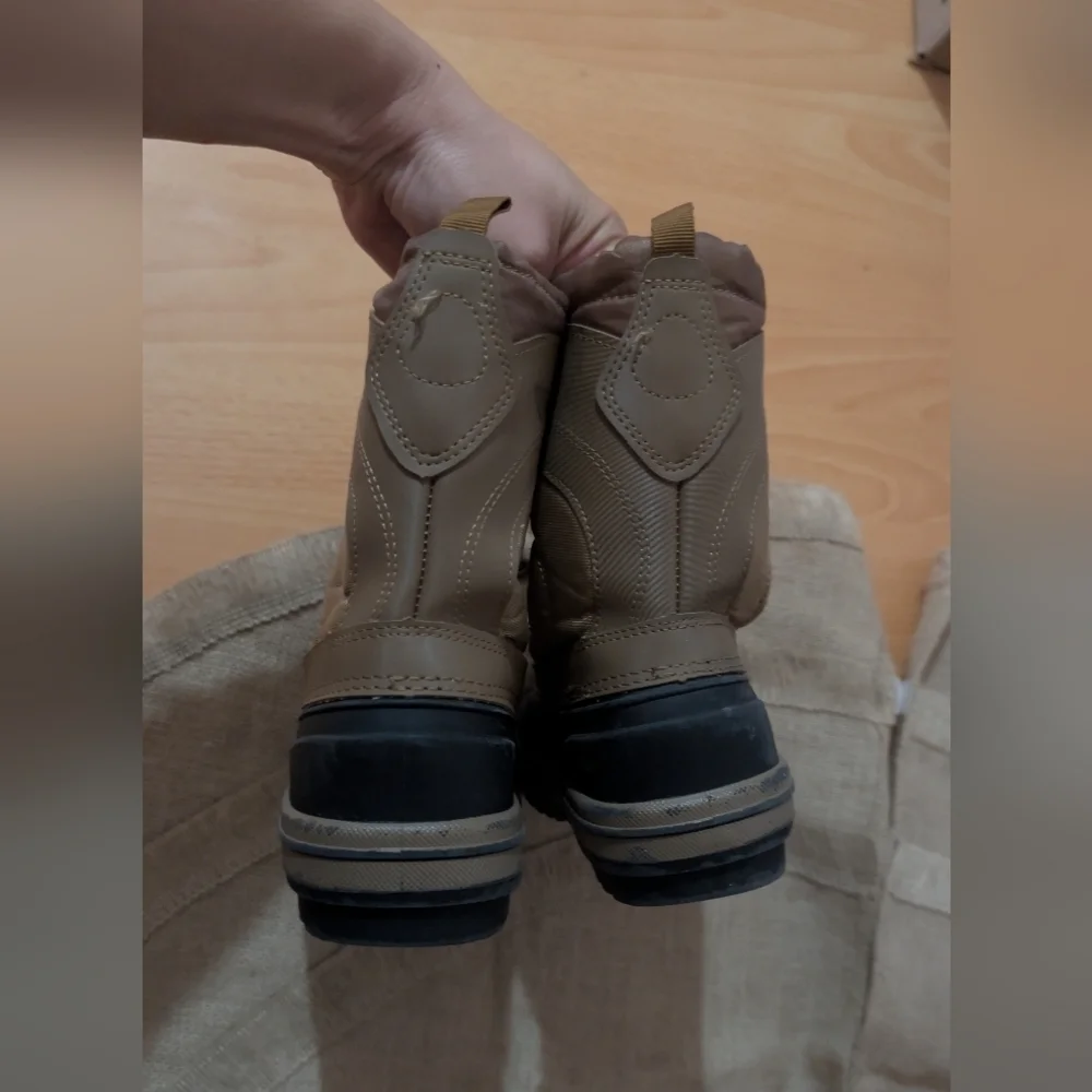 Link boys Brown and Blue Winter Snow Boots
